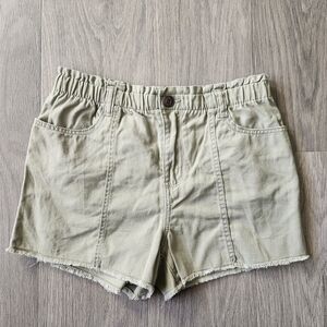 OshKosh B'gosh Girls Chino Frayed Hem Shorts Dusty Green